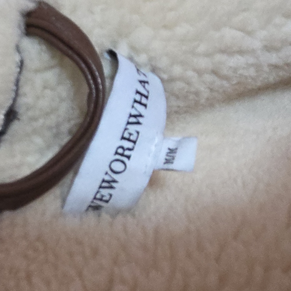 WeWoreWhat Brown and Cream Teddy Jacket In Medium As Is - Picture 6 of 7